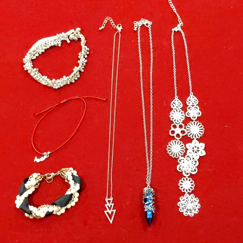 3 for $30 Fashion Jewelry Lot Three Each Necklaces Bracelets Mermaid Crystal